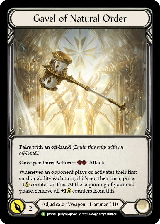 Gavel of Natural Order [JDG005] (Promo)  Cold Foil | GnG Games