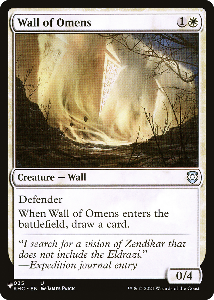 Wall of Omens (KHC) [The List] | GnG Games