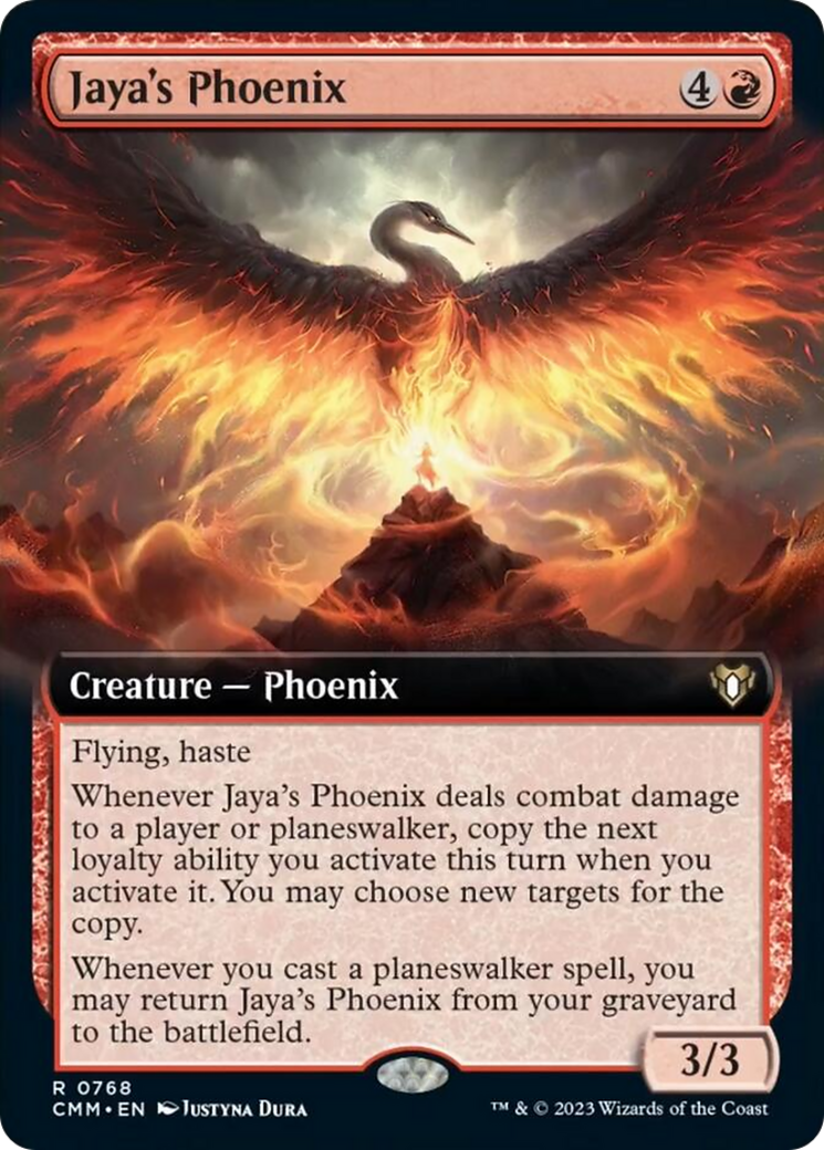 Jaya's Phoenix (Extended Art) [Commander Masters] | GnG Games