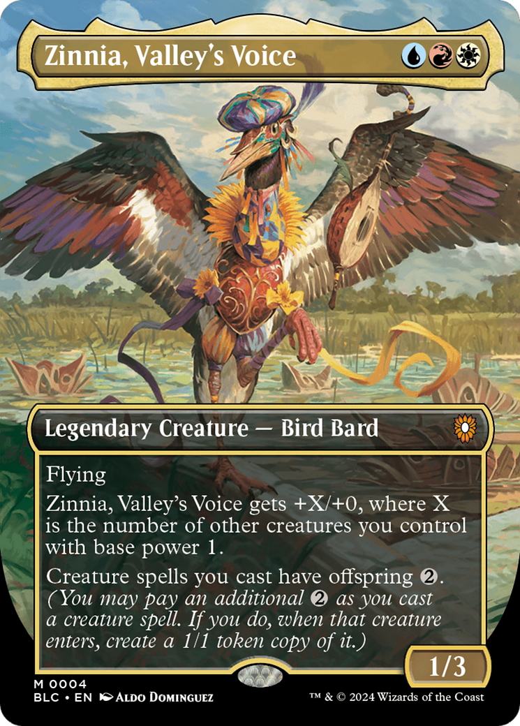 Zinnia, Valley's Voice (Borderless) [Bloomburrow Commander] | GnG Games