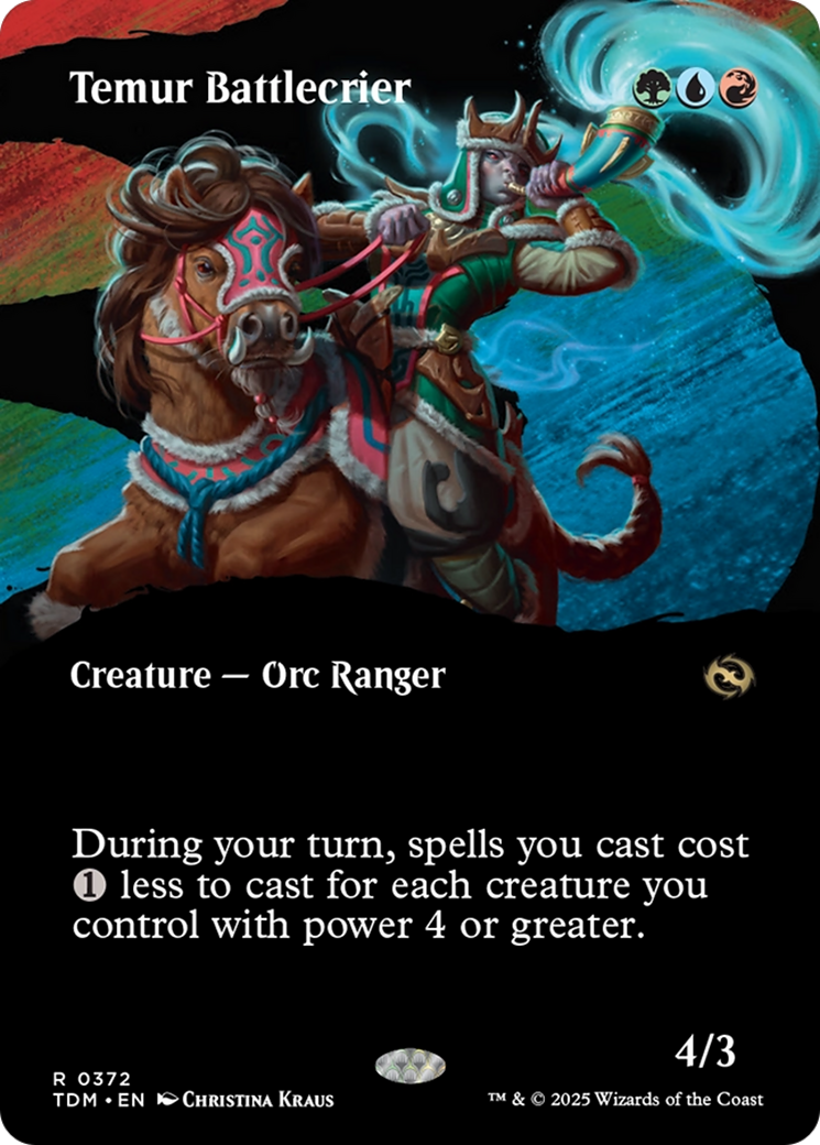 Temur Battlecrier (Borderless) [Tarkir: Dragonstorm] | GnG Games