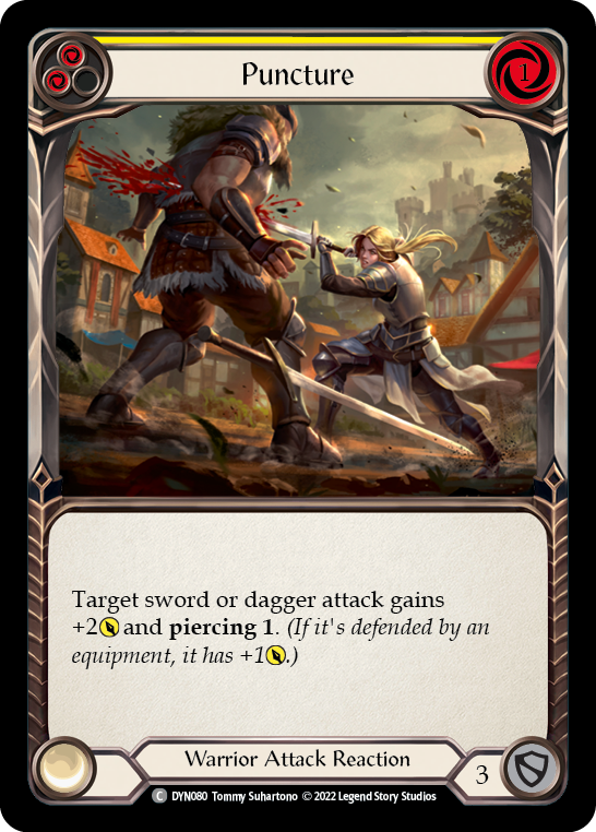 Puncture (Yellow) [DYN080] (Dynasty)  Rainbow Foil | GnG Games