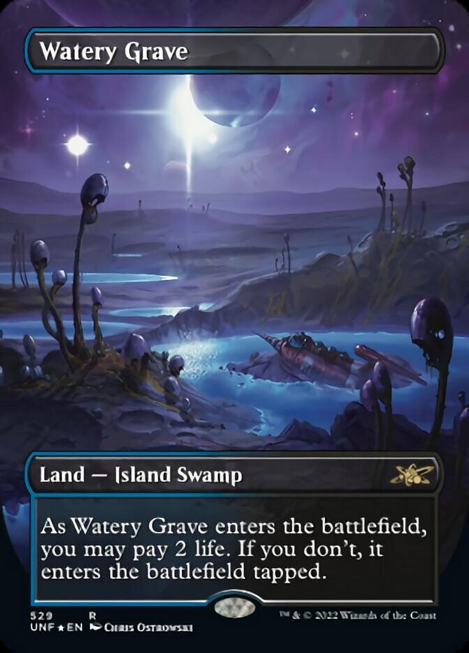 Watery Grave (Borderless) (Galaxy Foil) [Unfinity] | GnG Games