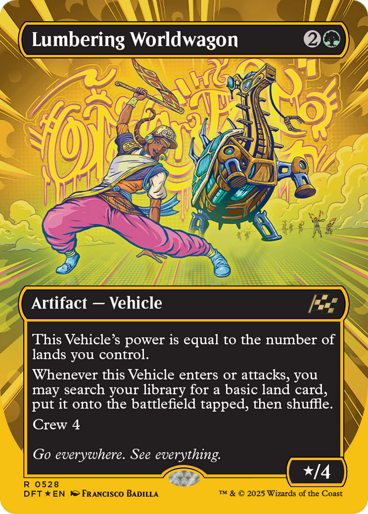 Lumbering Worldwagon (Borderless) (First-Place Foil) [Aetherdrift] | GnG Games