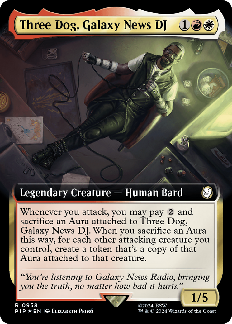 Three Dog, Galaxy News DJ (Extended Art) (Surge Foil) [Fallout] | GnG Games