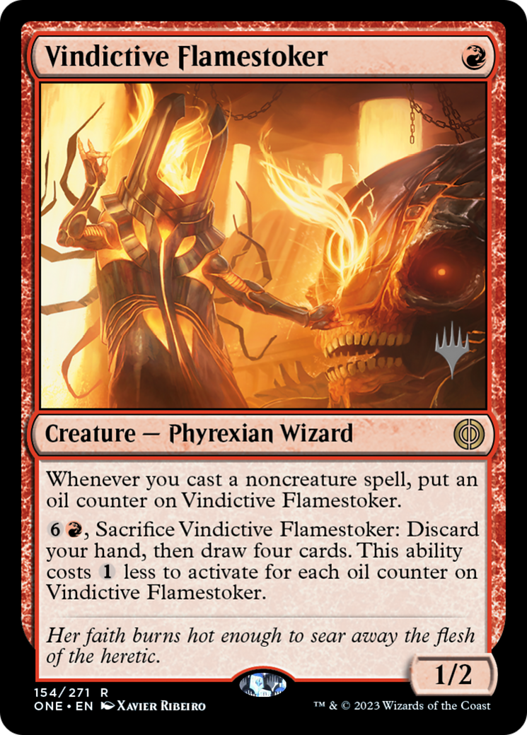 Vindictive Flamestoker (Promo Pack) [Phyrexia: All Will Be One Promos] | GnG Games