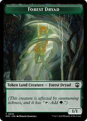 Boar (Ripple Foil) // Forest Dryad Double-Sided Token [Modern Horizons 3 Commander Tokens] | GnG Games