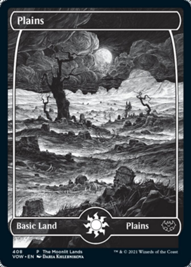 Plains (The Moonlit Lands) (Foil Etched) [Innistrad: Crimson Vow Promos] | GnG Games