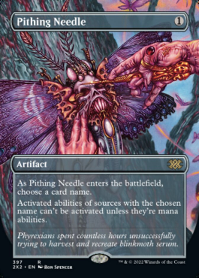 Pithing Needle (Borderless Alternate Art) [Double Masters 2022] | GnG Games