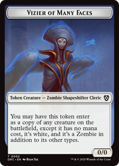 Angel of Sanctions // Vizier of Many Faces Double-Sided Token [Aetherdrift Commander] | GnG Games