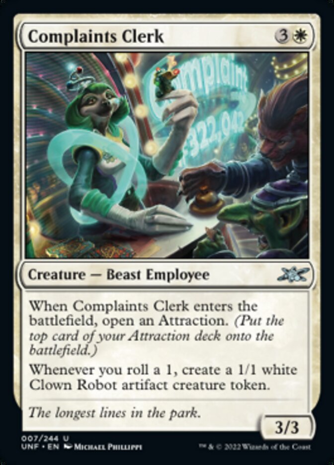 Complaints Clerk [Unfinity] | GnG Games