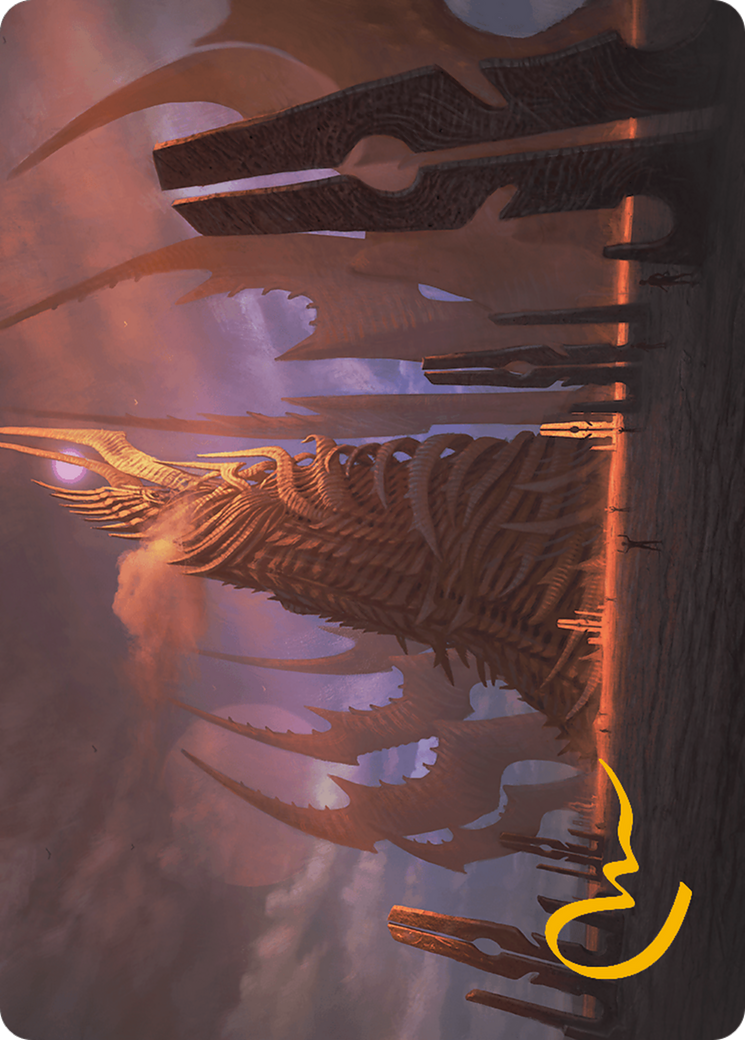 Phyrexian Tower Art Card (Gold-Stamped Signature) [Modern Horizons 3 Art Series] | GnG Games