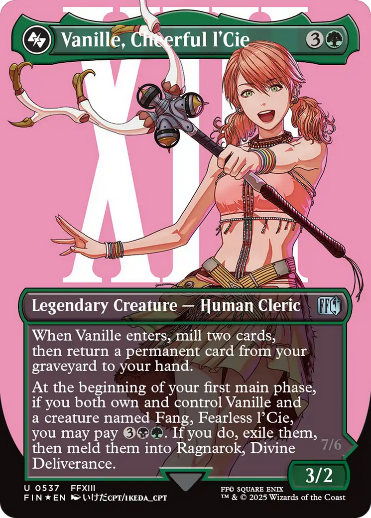 Vanille, Cheerful l'Cie // Ragnarok, Divine Deliverance (Borderless) (Surge Foil) [FINAL FANTASY] | GnG Games