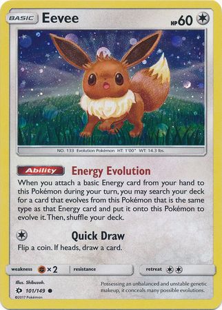 Eevee (101/149) (Cosmos Holo) [Sun & Moon: Base Set] | GnG Games