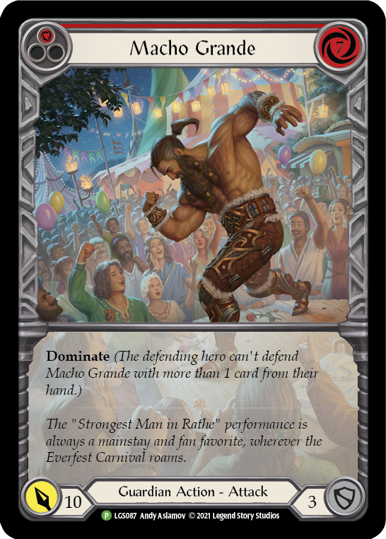 Macho Grande (Red) [LGS087] (Promo)  Rainbow Foil | GnG Games