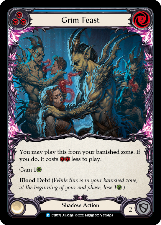 Grim Feast (Blue) [DTD177] (Dusk Till Dawn)  Rainbow Foil | GnG Games