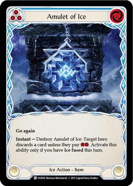 Amulet of Ice (Blue) [OLD018] (Tales of Aria Oldhim Blitz Deck)  1st Edition Normal | GnG Games
