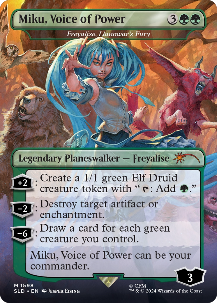 Miku, Voice of Power - Freyalise, Llanowar's Fury [Secret Lair Drop Series] | GnG Games