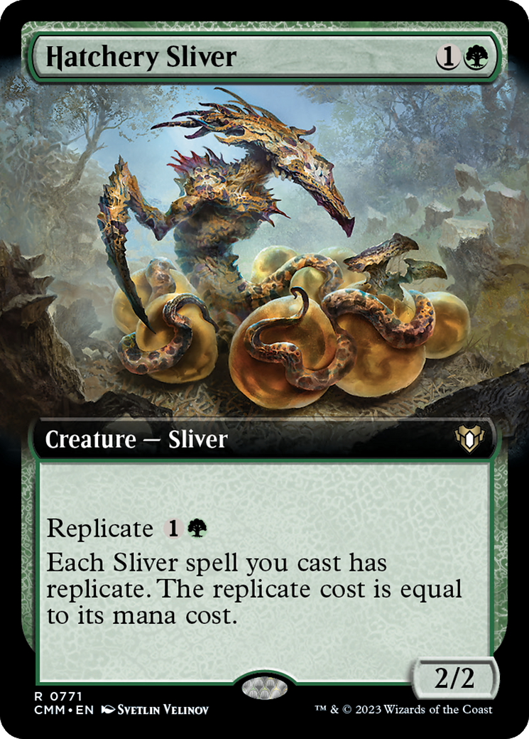 Hatchery Sliver (Extended Art) [Commander Masters] | GnG Games