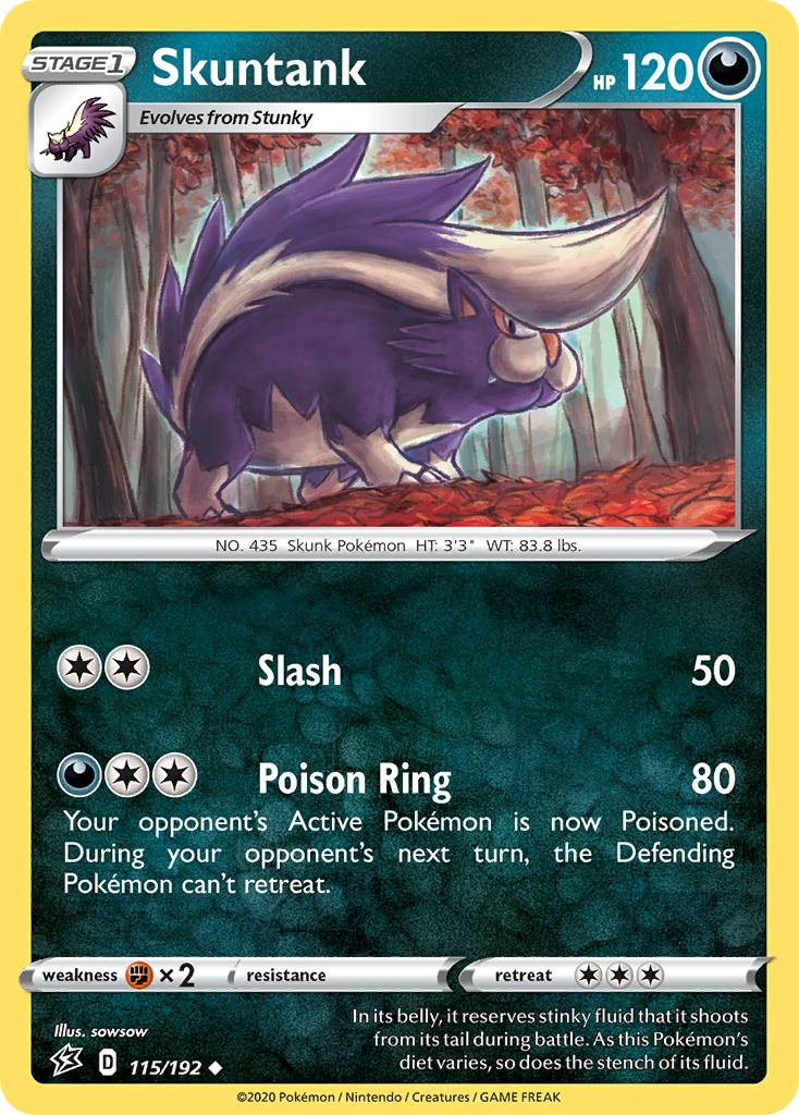 Skuntank (115/192) [Sword & Shield: Rebel Clash] | GnG Games