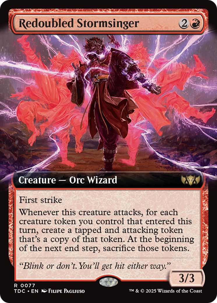 Redoubled Stormsinger (Extended Art) [Tarkir: Dragonstorm Commander] | GnG Games