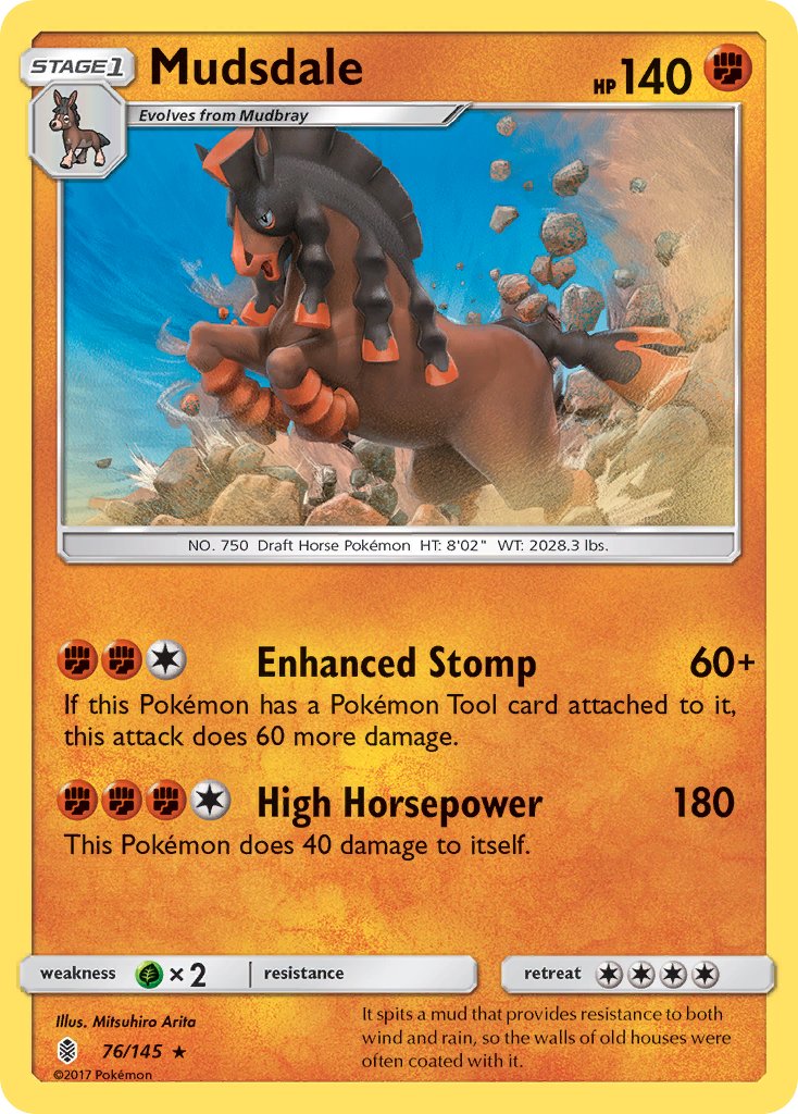 Mudsdale (76/145) (Prerelease Kit Exclusive) (Theme Deck Exclusive) [Sun & Moon: Guardians Rising] | GnG Games