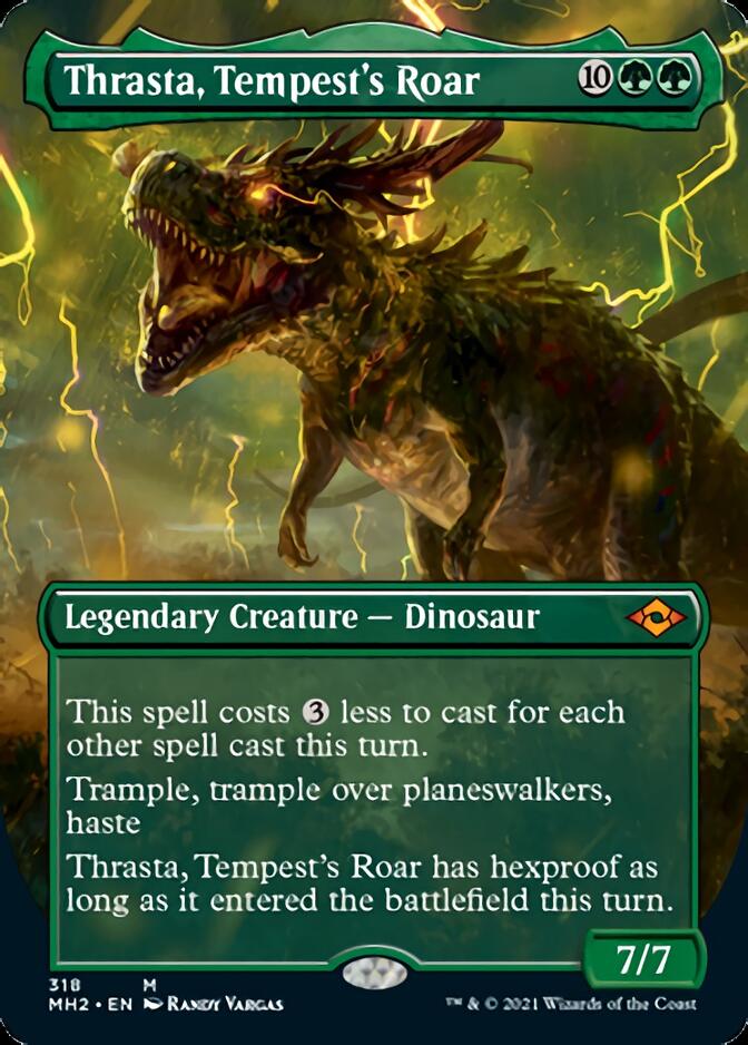 Thrasta, Tempest's Roar (Borderless Alternate Art) [Modern Horizons 2] | GnG Games