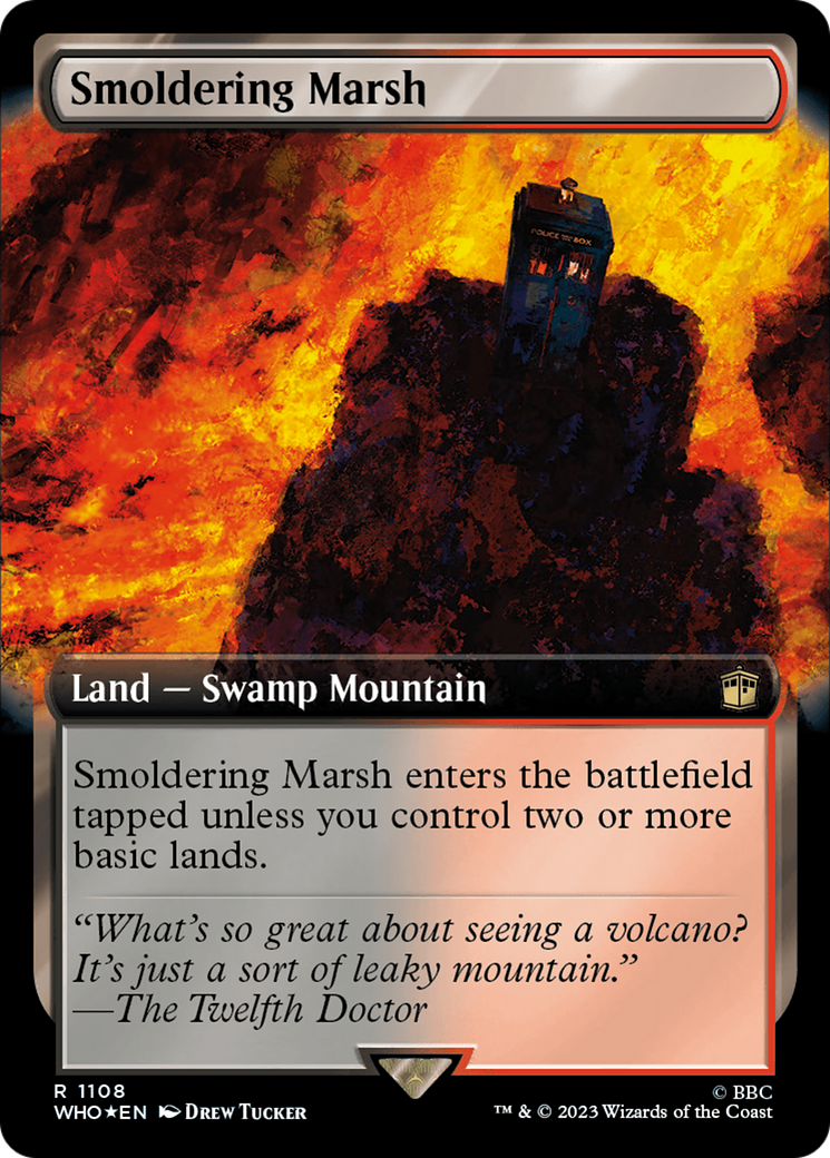 Smoldering Marsh (Extended Art) (Surge Foil) [Doctor Who] | GnG Games
