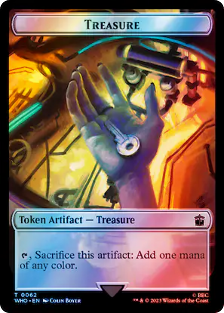 Copy // Treasure (0062) Double-Sided Token (Surge Foil) [Doctor Who Tokens] | GnG Games