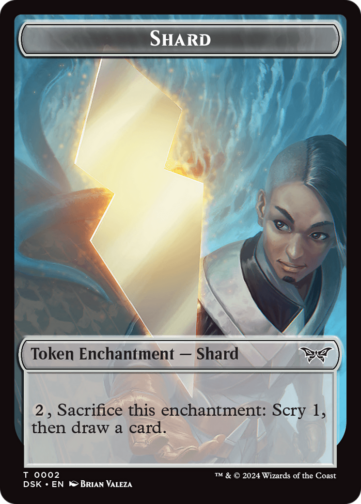 Glimmer // Shard Double-Sided Token [Duskmourn: House of Horror Tokens] | GnG Games