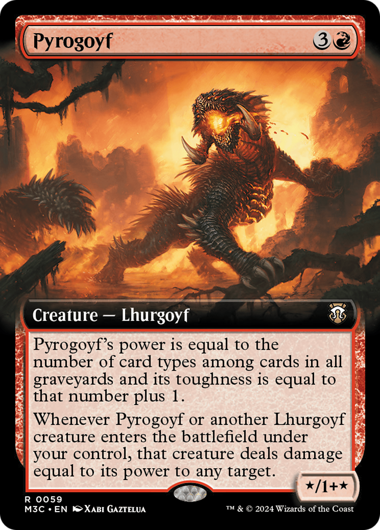 Pyrogoyf (Extended Art) [Modern Horizons 3 Commander] | GnG Games