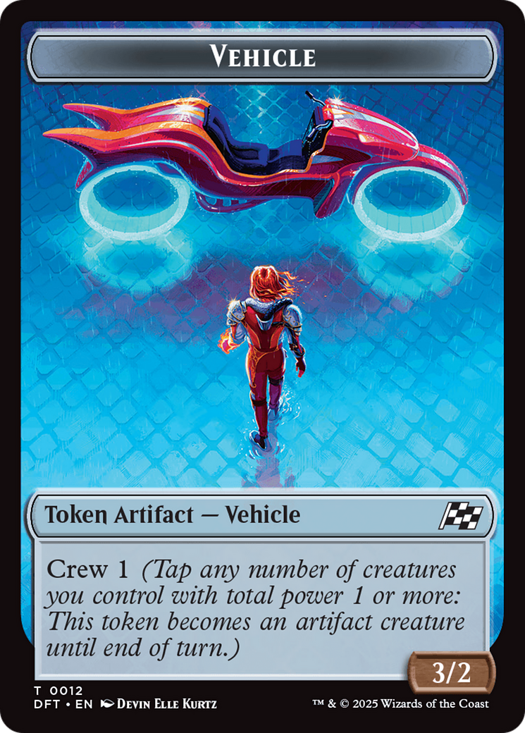 Emblem - Chandra, Spark Hunter // Vehicle Double-Sided Token [Aetherdrift Tokens] | GnG Games