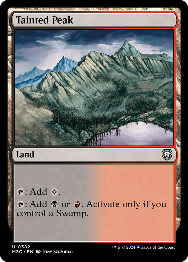 Tainted Peak (Ripple Foil) [Modern Horizons 3 Commander] | GnG Games