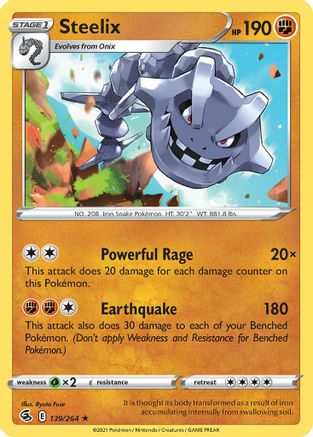 Steelix (139/264) (Theme Deck Exclusive) [Sword & Shield: Fusion Strike] | GnG Games