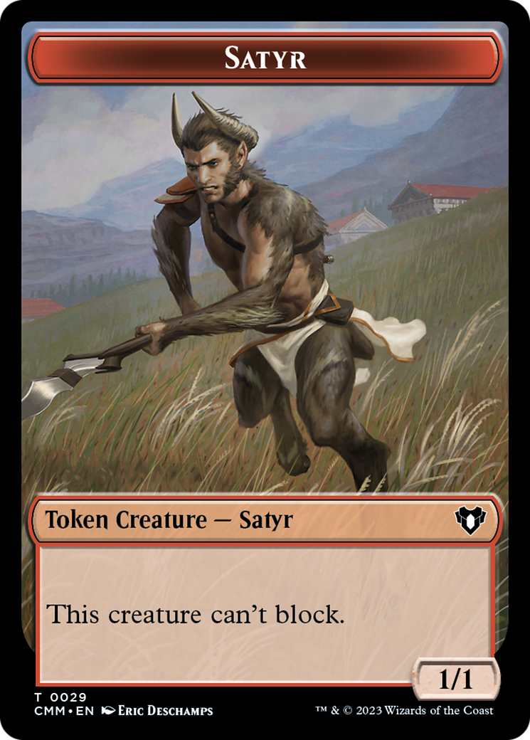 Saproling // Satyr Double-Sided Token [Commander Masters Tokens] | GnG Games