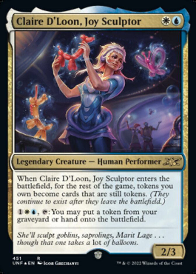 Claire D'Loon, Joy Sculptor (Galaxy Foil) [Unfinity] | GnG Games