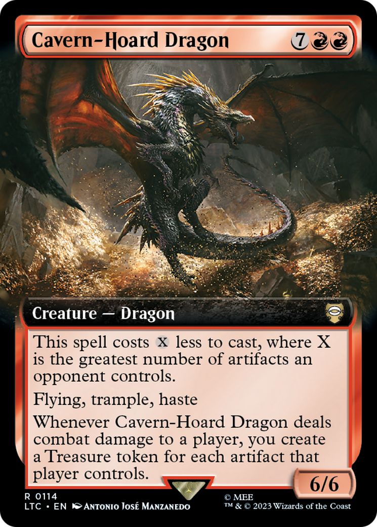 Cavern-Hoard Dragon (Extended Art) [The Lord of the Rings: Tales of Middle-Earth Commander] | GnG Games