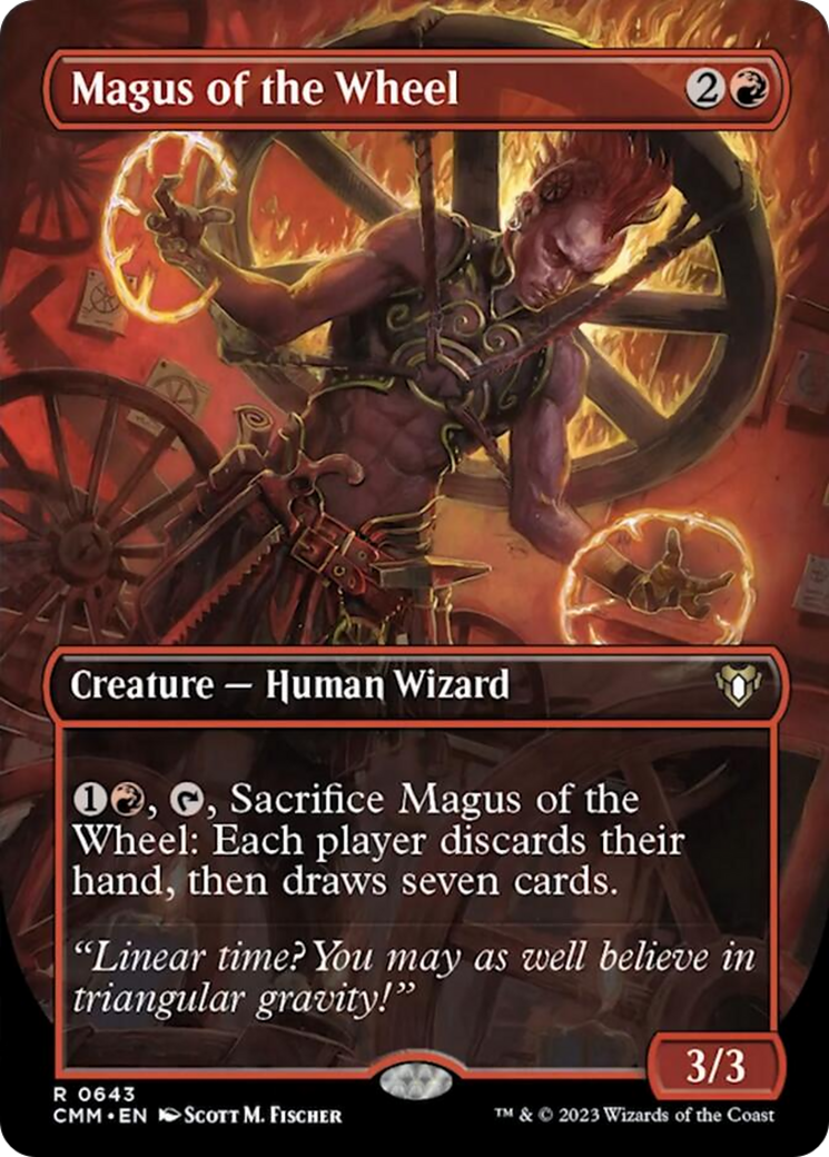 Magus of the Wheel (Borderless Alternate Art) [Commander Masters] | GnG Games