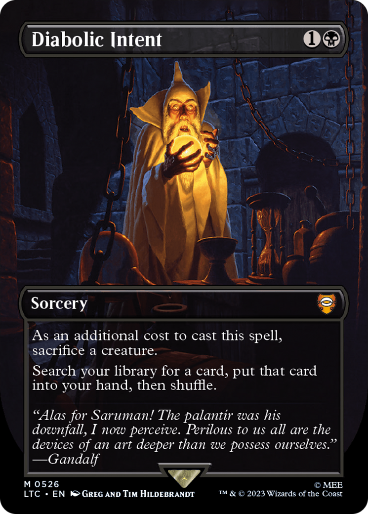 Diabolic Intent (Borderless) [The Lord of the Rings: Tales of Middle-Earth Commander] | GnG Games