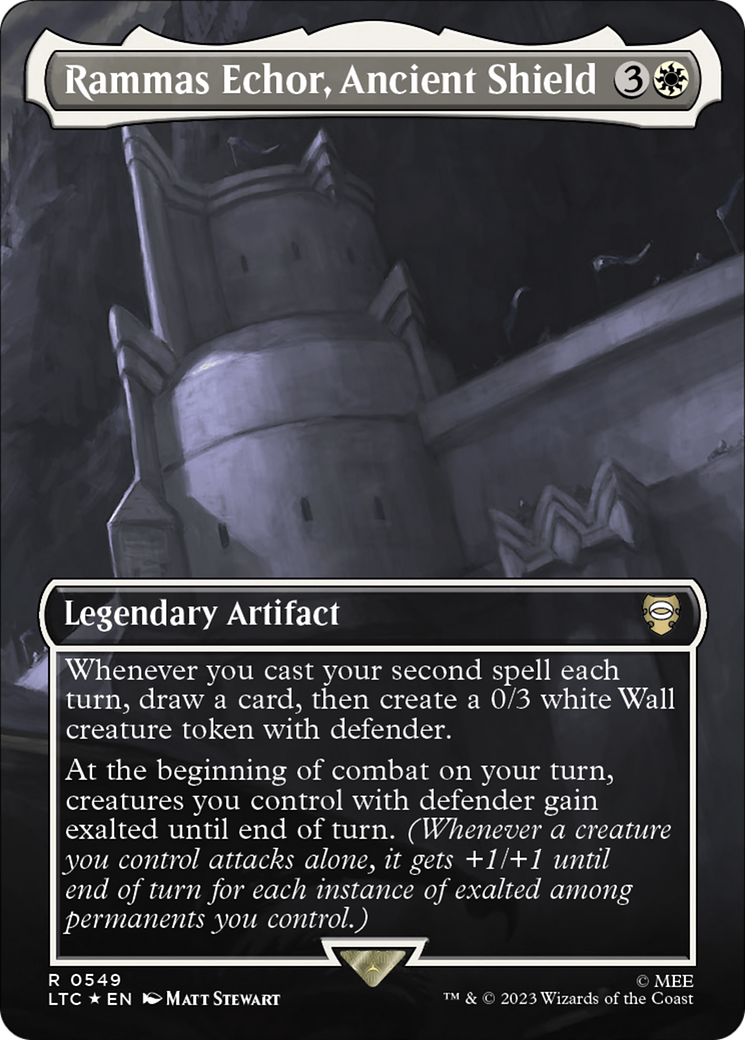 Rammas Echor, Ancient Shield (Borderless) (Surge Foil) [The Lord of the Rings: Tales of Middle-Earth Commander] | GnG Games