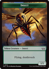 Insect (0012) // Spider Double-Sided Token [Duskmourn: House of Horror Commander Tokens] | GnG Games