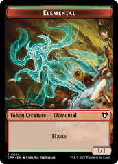 Elemental (0024) // Elf Druid Double-Sided Token [Commander Masters Tokens] | GnG Games