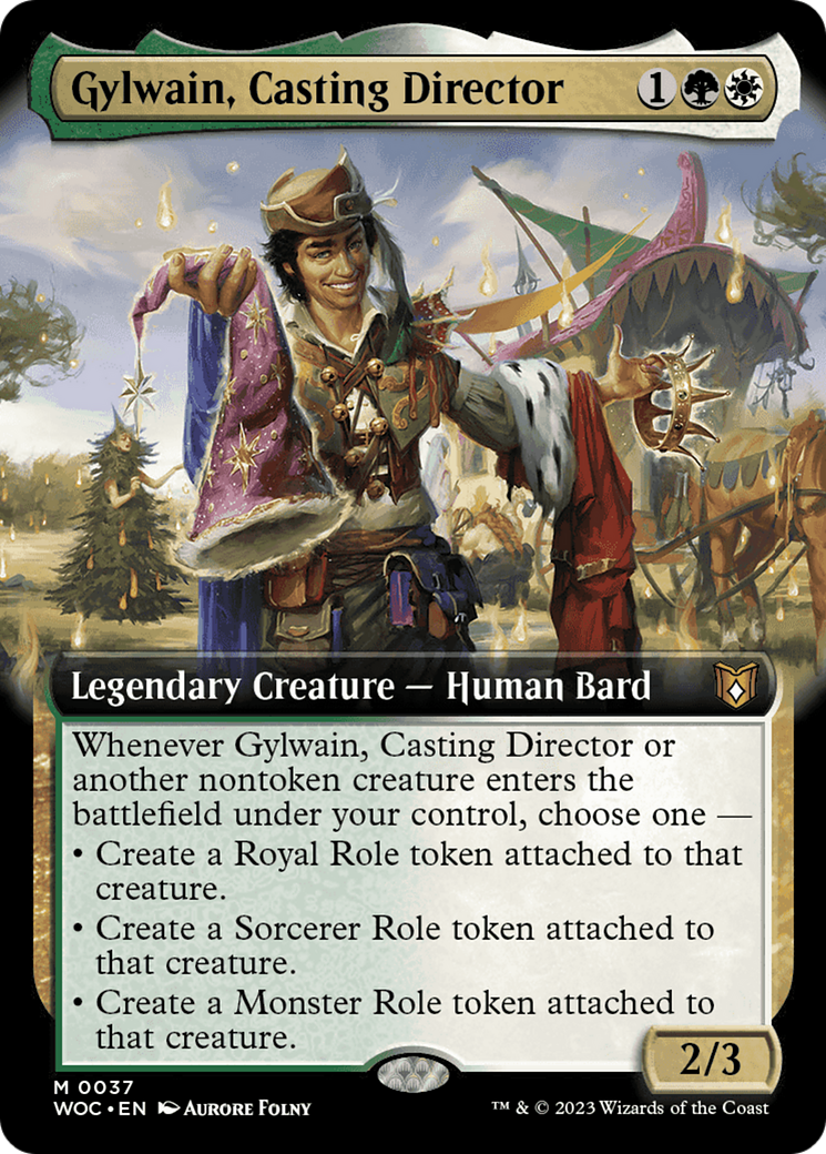 Gylwain, Casting Director (Extended Art) [Wilds of Eldraine Commander] | GnG Games