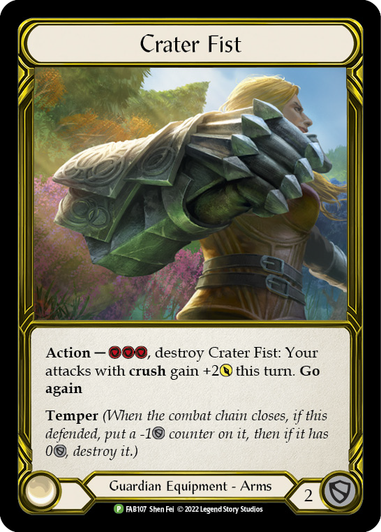 Crater Fist (Golden) [FAB107] (Promo)  Cold Foil | GnG Games