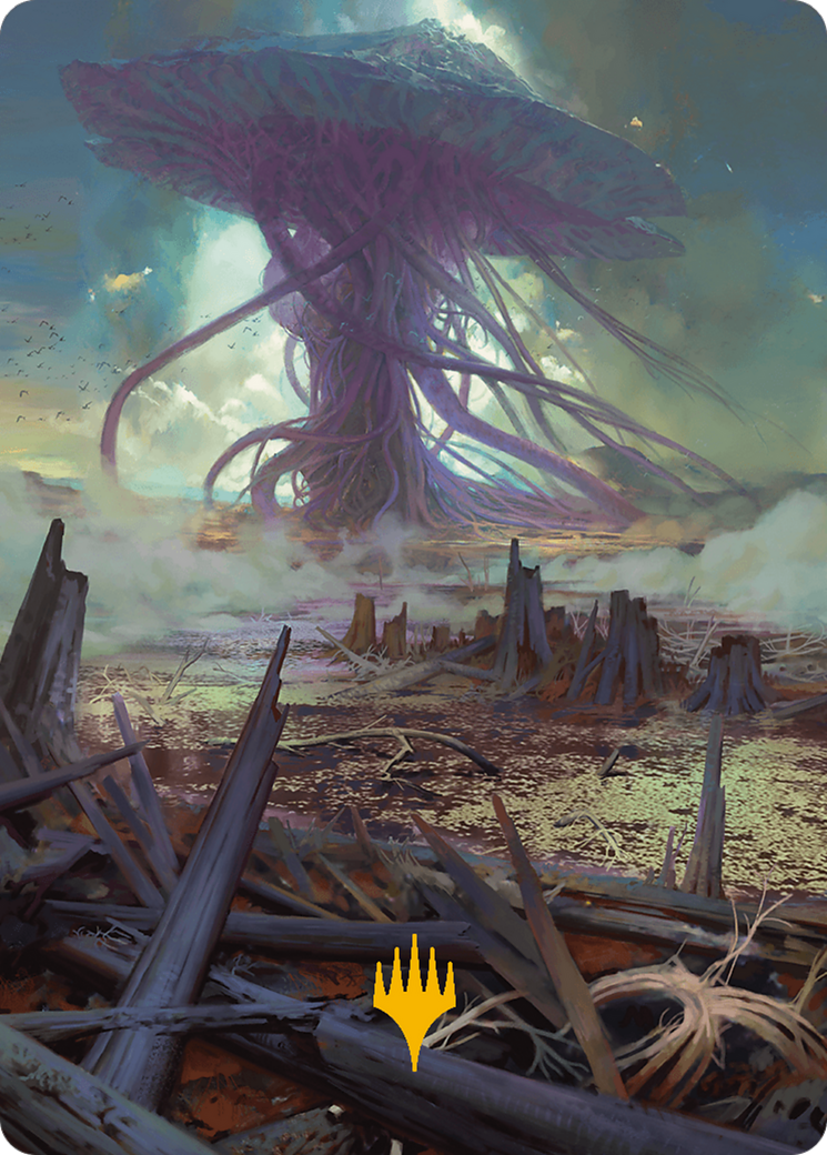 Swamp Art Card (Gold-Stamped Planeswalker Symbol) [Modern Horizons 3 Art Series] | GnG Games