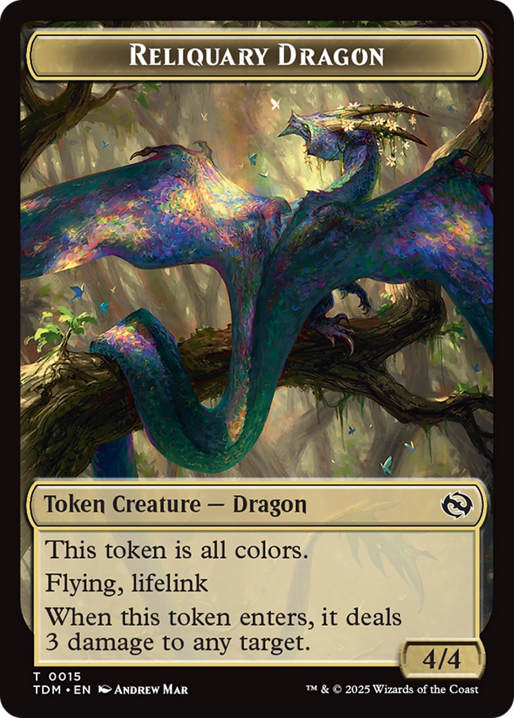 Reliquary Dragon // Dragon (0011) Double-Sided Token [Tarkir: Dragonstorm Tokens] | GnG Games