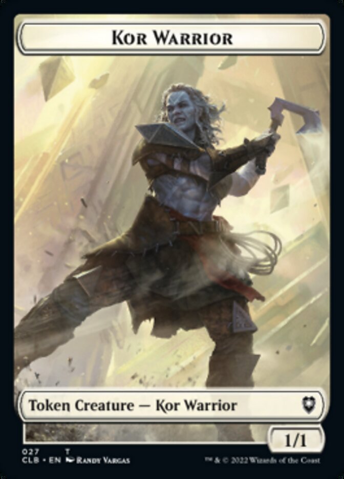 Kor Warrior // Treasure Double-Sided Token [Commander Legends: Battle for Baldur's Gate Tokens] | GnG Games