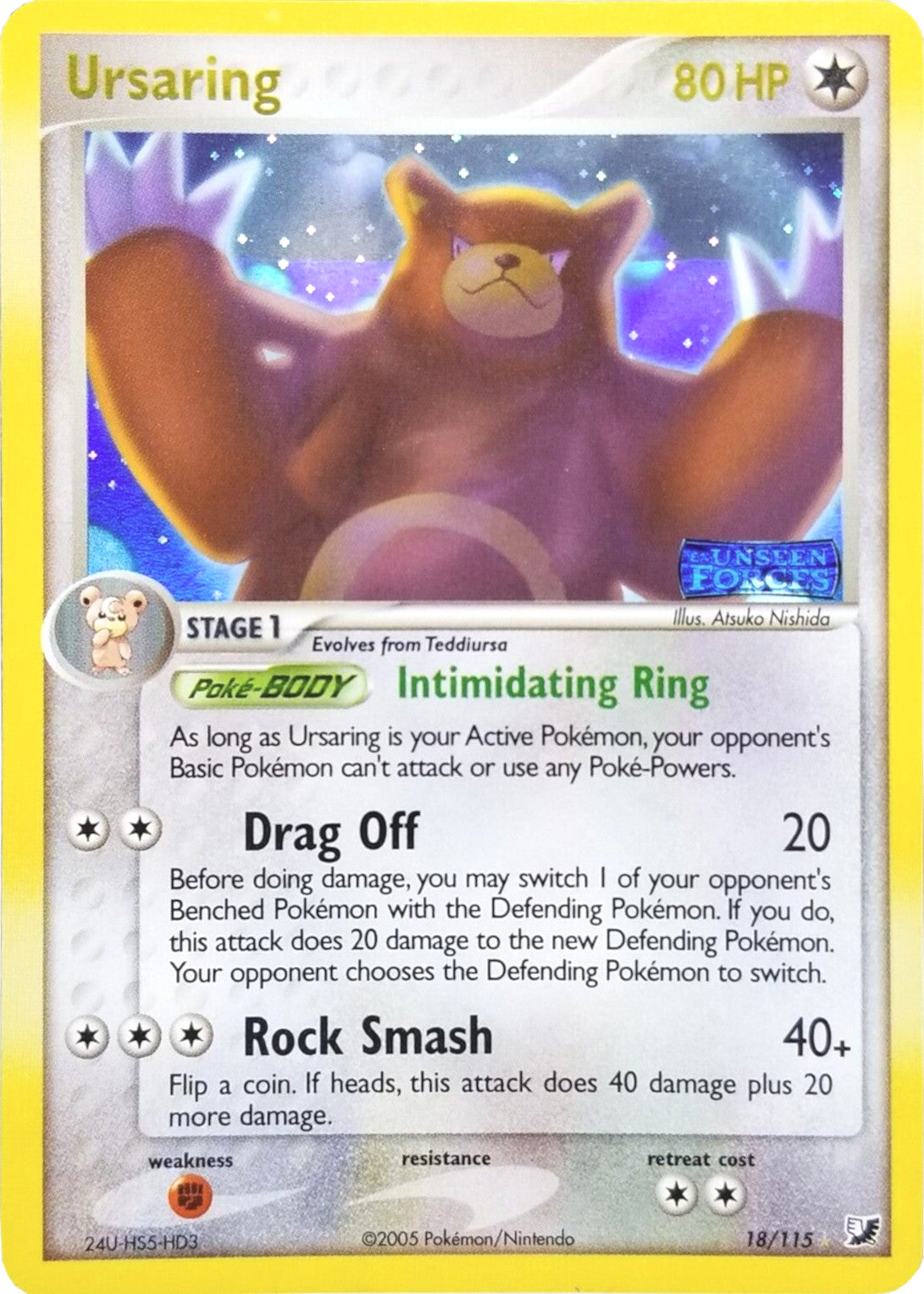 Ursaring (18/115) (Stamped) [EX: Unseen Forces] | GnG Games