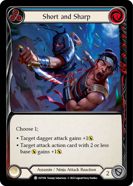 Short and Sharp (Blue) [OUT156] (Outsiders)  Rainbow Foil | GnG Games