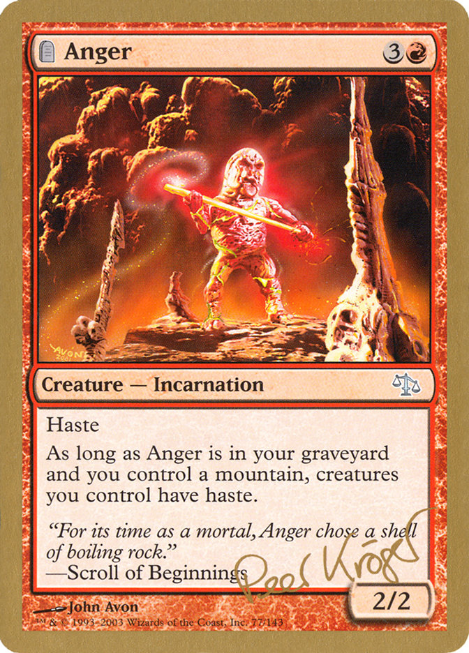 Anger (Peer Kroger) [World Championship Decks 2003] | GnG Games